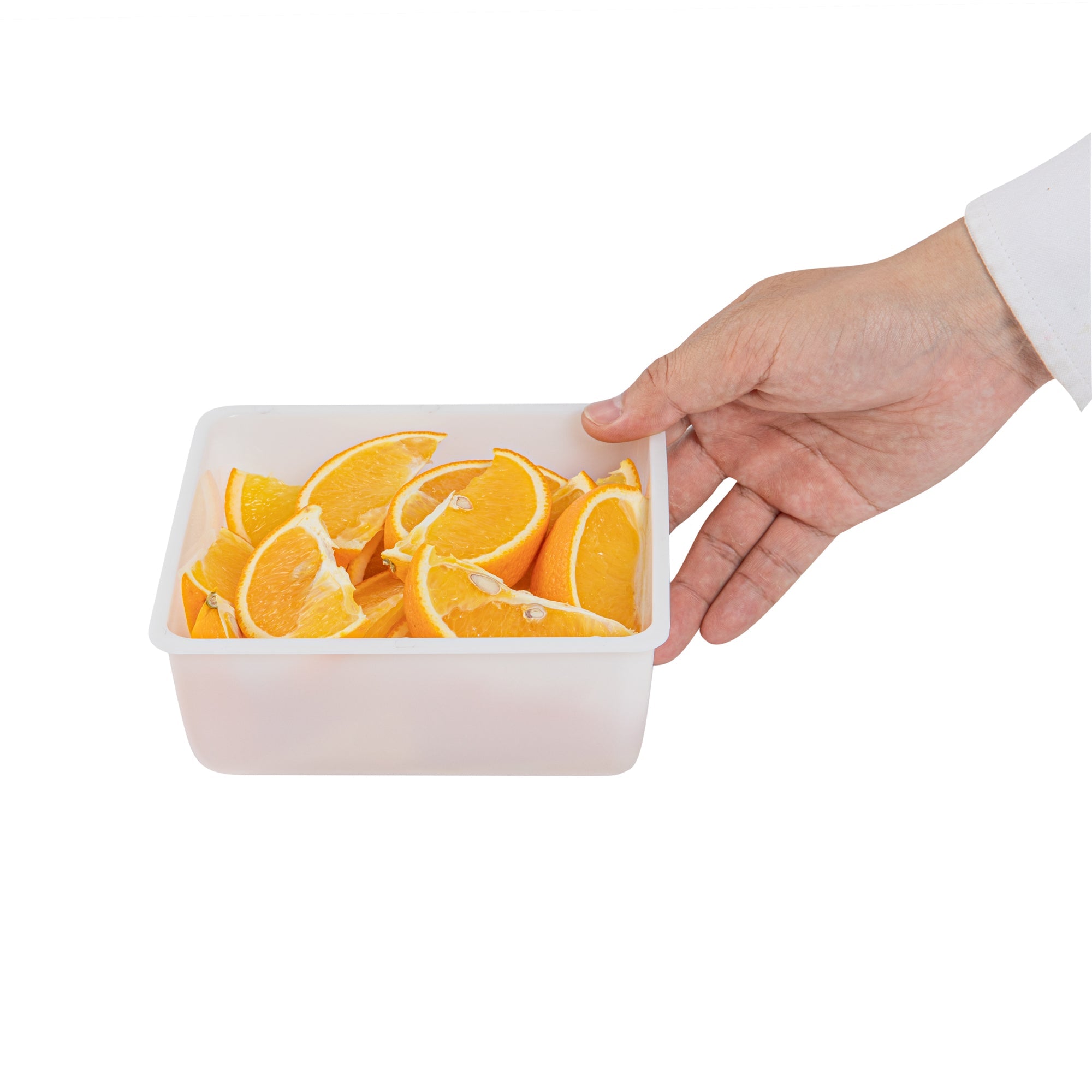 Bar Lux 1 Qt White Plastic Insert - Fits 3-Compartment Condiment Caddy - 3 count box