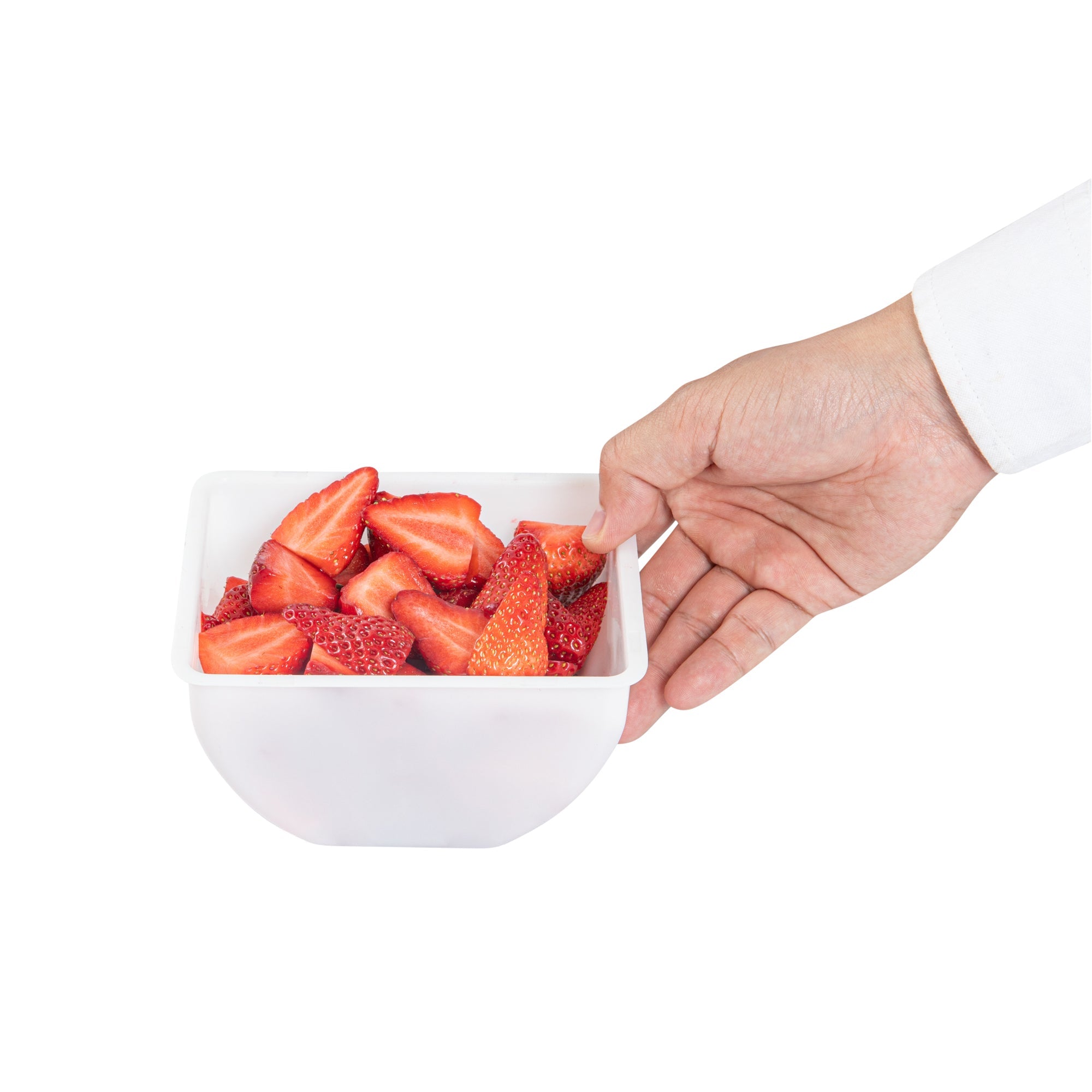 Bar Lux 1.5 Pint White Plastic Insert - Fits 4-Compartment Condiment Caddy - 1 count box