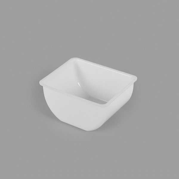 Bar Lux 1.5 Pint White Plastic Insert - Fits 4-Compartment Condiment Caddy - 4 count box