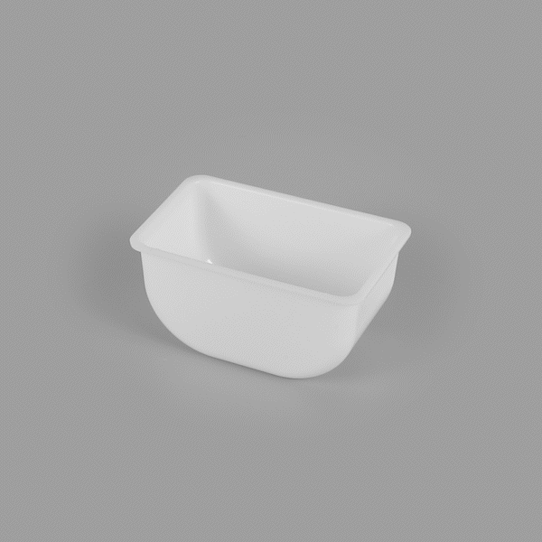 Bar Lux 1.25 Pint White Plastic Insert - Fits 5-Compartment Condiment Caddy - 1 count box