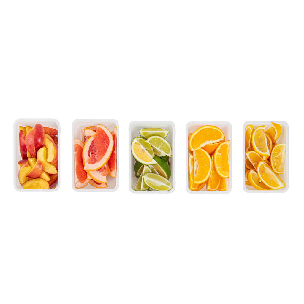 Bar Lux 1.25 Pint White Plastic Insert - Fits 5-Compartment Condiment Caddy - 5 count box