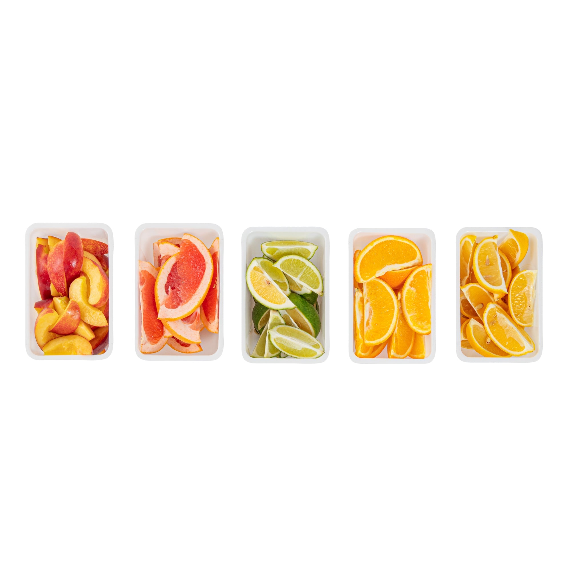 Bar Lux 1.25 Pint White Plastic Insert - Fits 5-Compartment Condiment Caddy - 5 count box