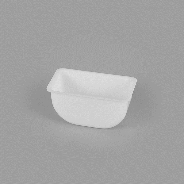 Bar Lux 1 Pint White Plastic Insert - Fits 6-Compartment Condiment Caddy - 6 count box