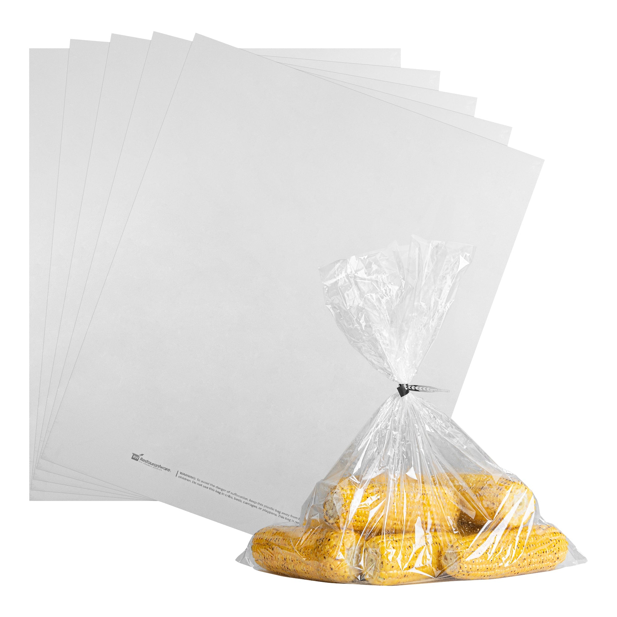 Fresh Hero Clear Plastic Oven Bag - with Ties, BPA-Free - 17" x 21 1/2" - 200 count box