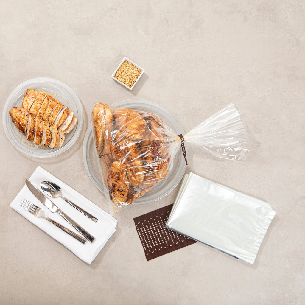 Fresh Hero Clear Nylon Oven Bag - with Ties, BPA-Free, Heavy Duty - 12" x 18" - 50 count box