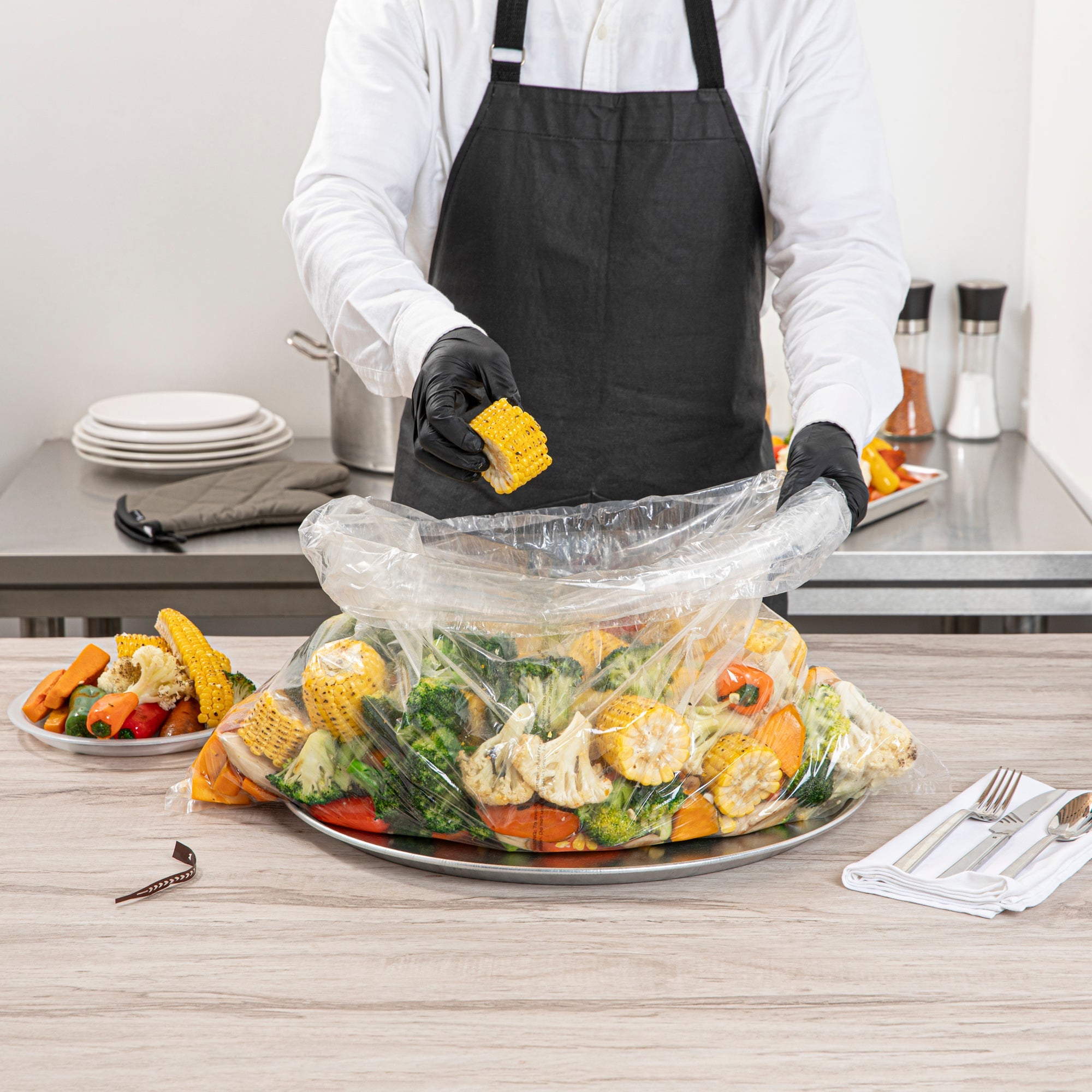 Fresh Hero Clear Nylon Oven Bag - with Ties, BPA-Free, Heavy Duty - 24" x 30" - 50 count box