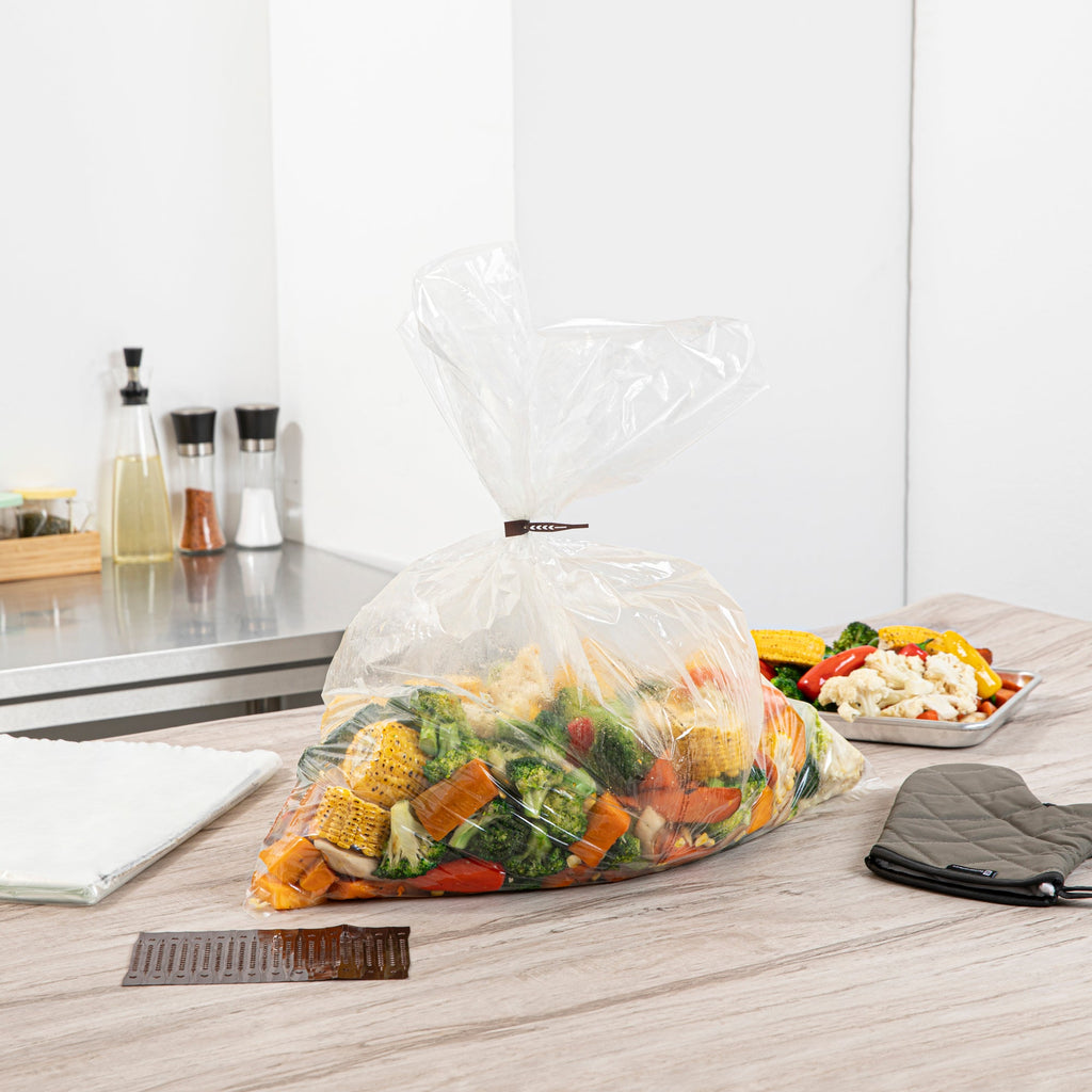 Fresh Hero Clear Nylon Oven Bag - with Ties, BPA-Free, Heavy Duty - 24" x 30" - 50 count box