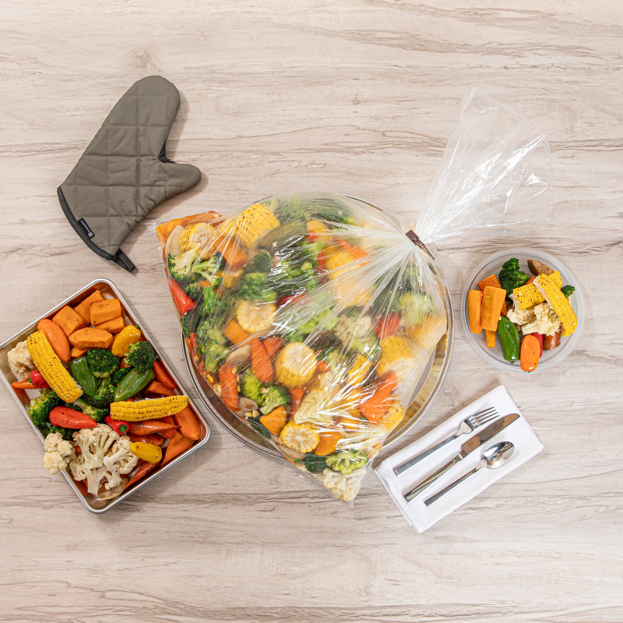 Fresh Hero Clear Nylon Oven Bag - with Ties, BPA-Free, Heavy Duty - 24" x 30" - 50 count box