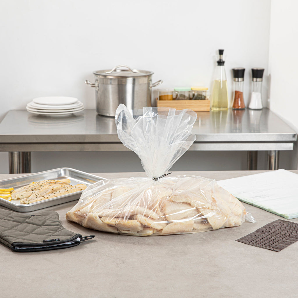 Fresh Hero Clear Nylon Oven Bag - with Ties, BPA-Free, Heavy Duty - 21 1/2" x 26" - 50 count box