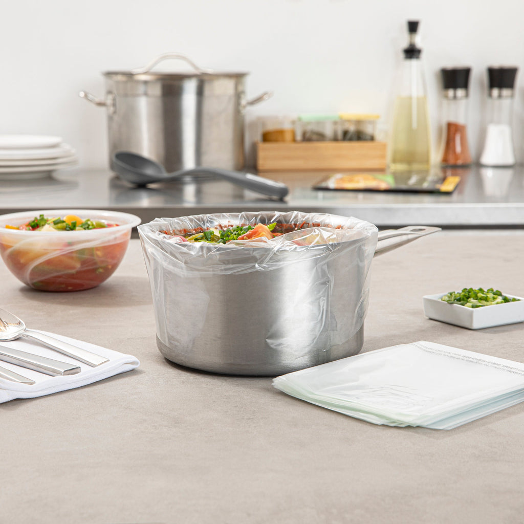 Serve Secure Clear Plastic Liner - Fits 1 To 3 Qt Slow Cooker, BPA-Free - 11" x 16" - 10 count box