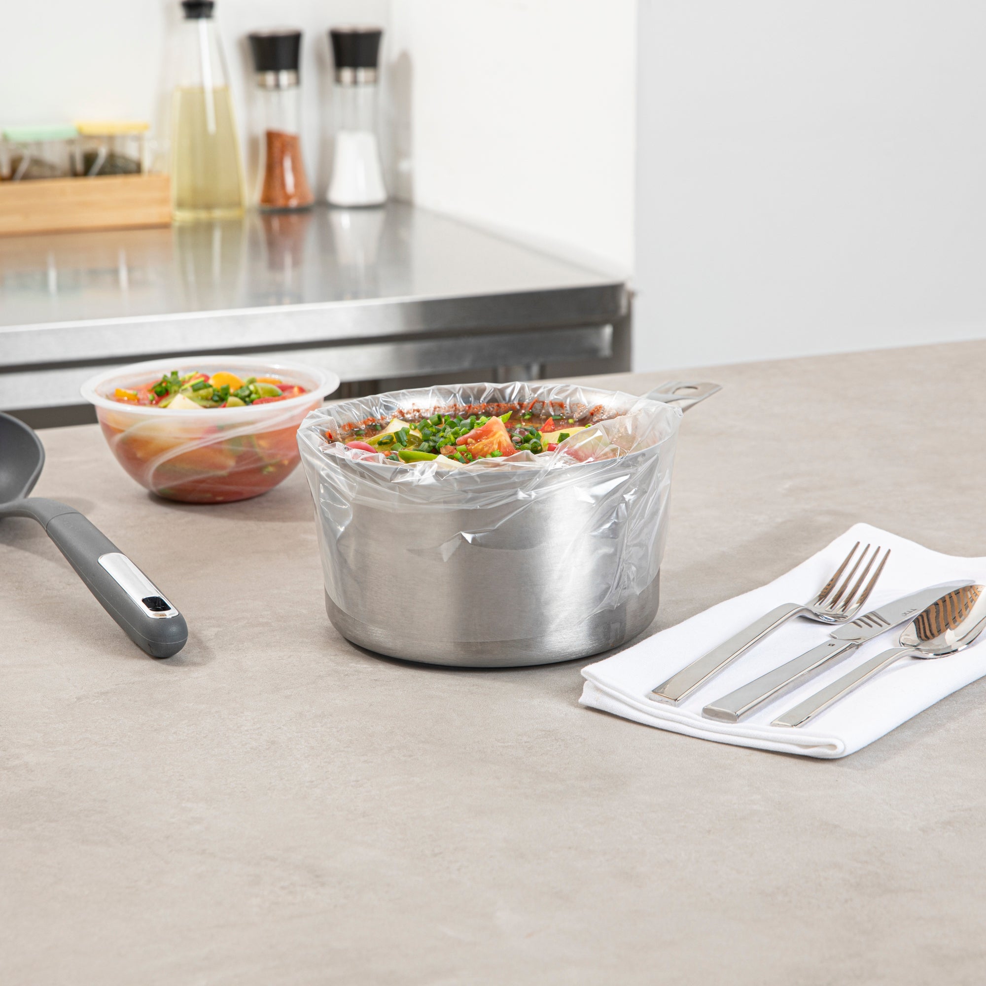 Serve Secure Clear Plastic Liner - Fits 1 To 3 Qt Slow Cooker, BPA-Free - 11" x 16" - 10 count box