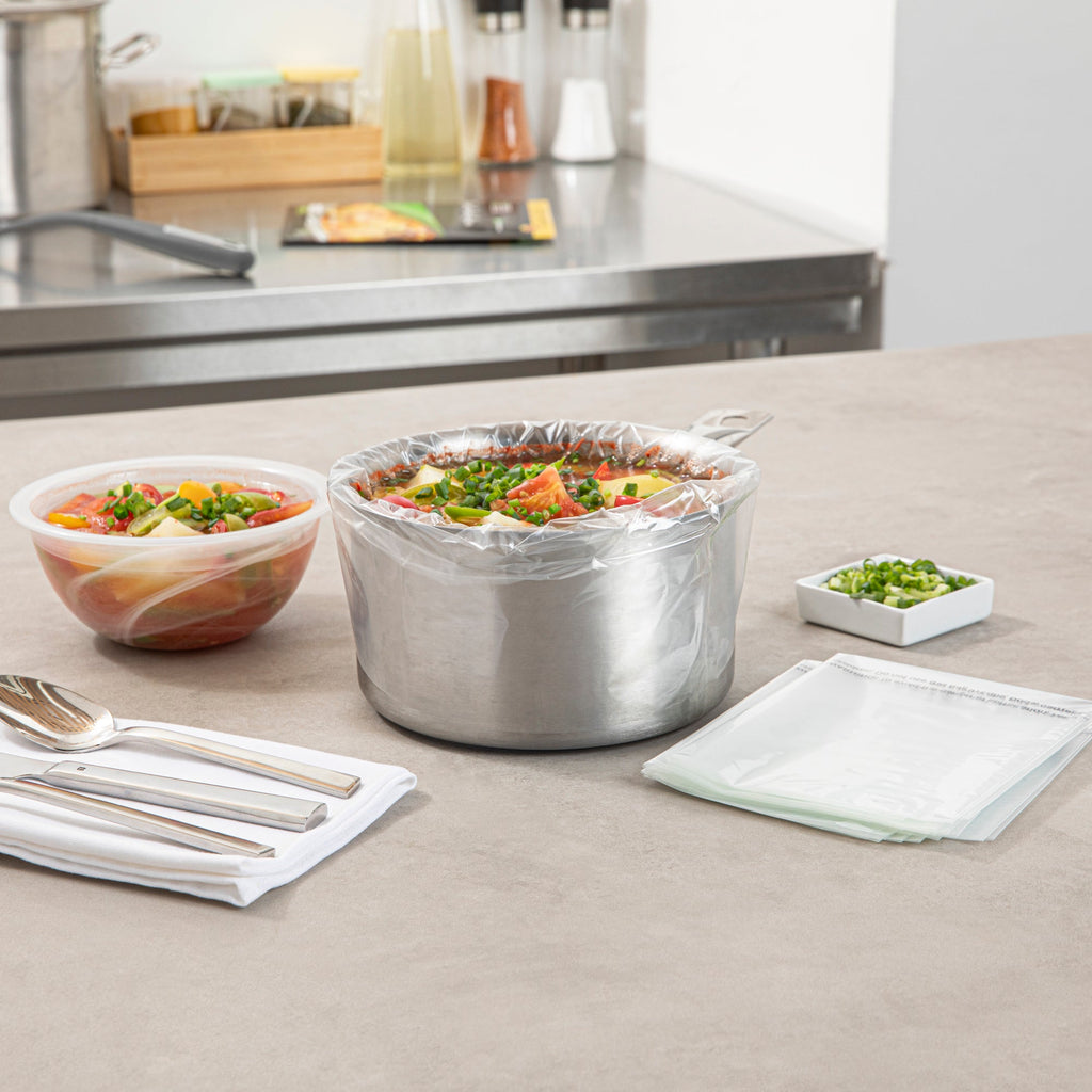 Serve Secure Clear Plastic Liner - Fits 1 To 3 Qt Slow Cooker, BPA-Free - 11" x 16" - 500 count box