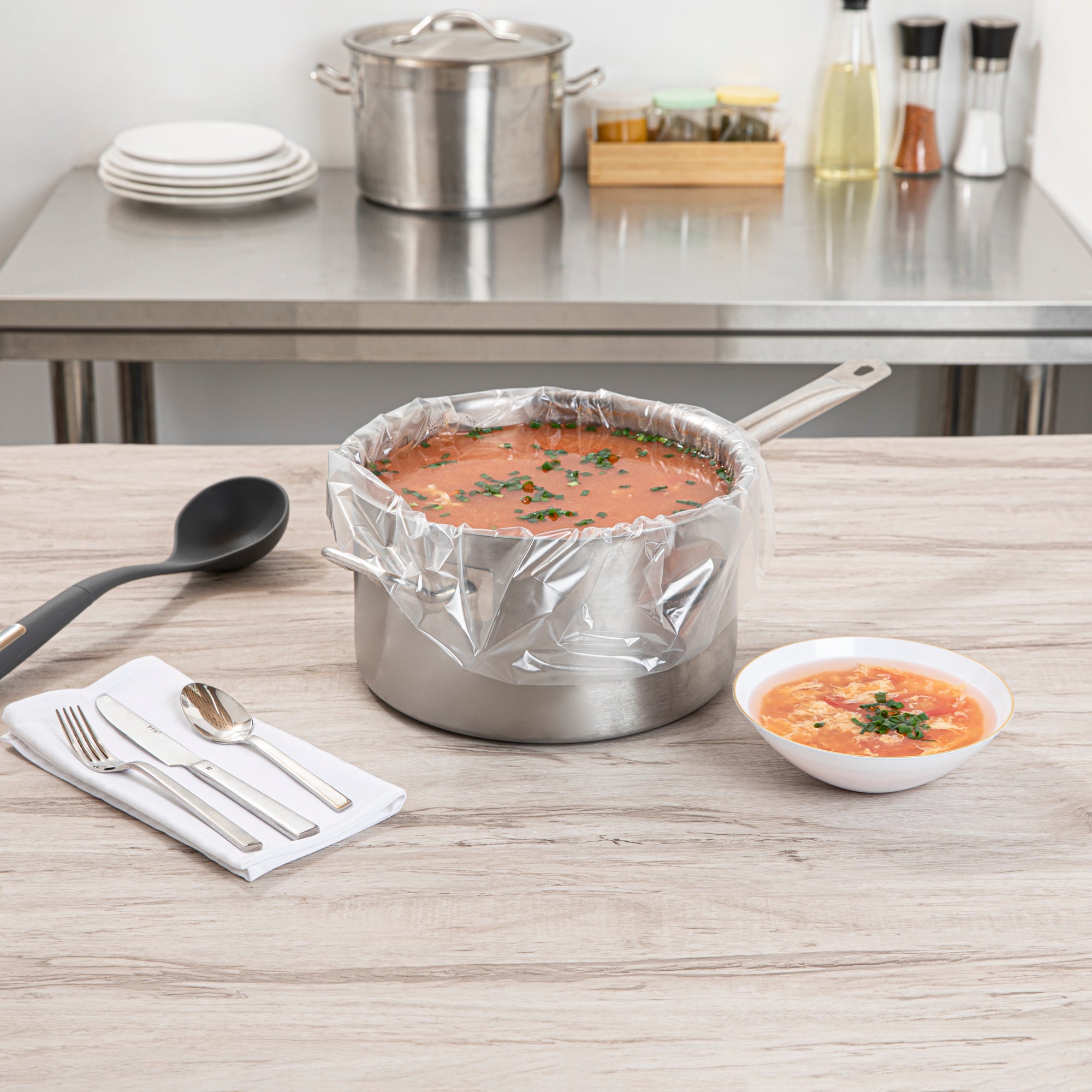 Serve Secure Clear Plastic Liner - Fits 3 To 8 Qt Slow Cooker, BPA-Free - 13" x 21" - 10 count box