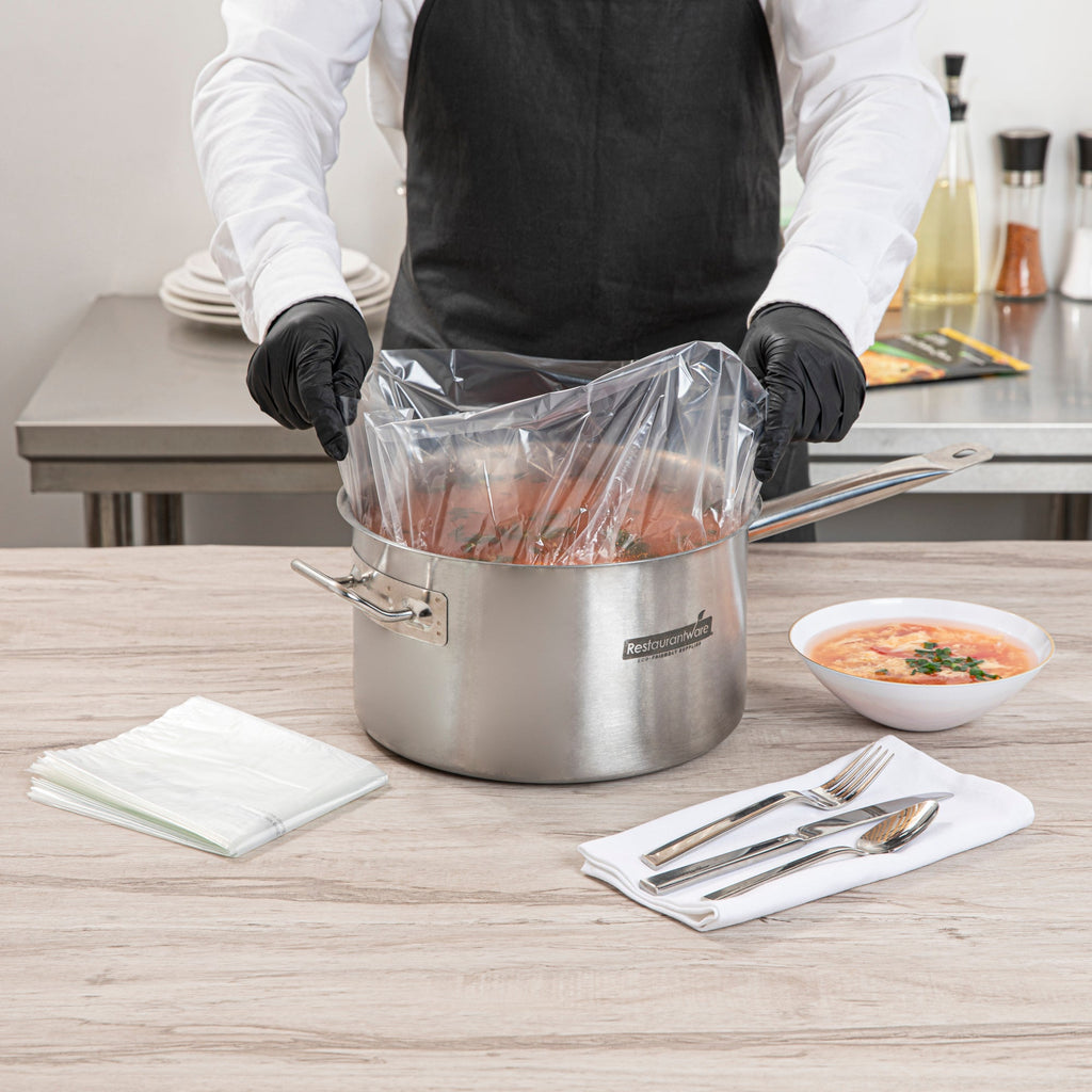 Serve Secure Clear Plastic Liner - Fits 3 To 8 Qt Slow Cooker, BPA-Free - 13" x 21" - 10 count box