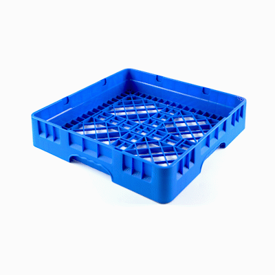 Clean Tek Professional Blue Base Rack - with Closed Sides - 19 3/4" x 19 3/4" x 4" - 1 count box