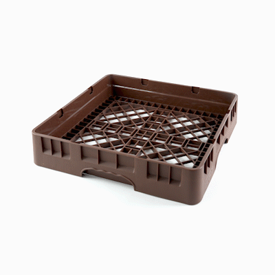 Clean Tek Professional Brown Base Rack - with Closed Sides - 19 3/4" x 19 3/4" x 4" - 1 count box