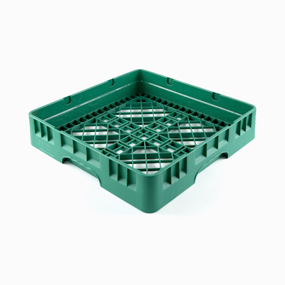 Clean Tek Professional Green Base Rack - with Closed Sides - 19 3/4" x 19 3/4" x 4" - 1 count box