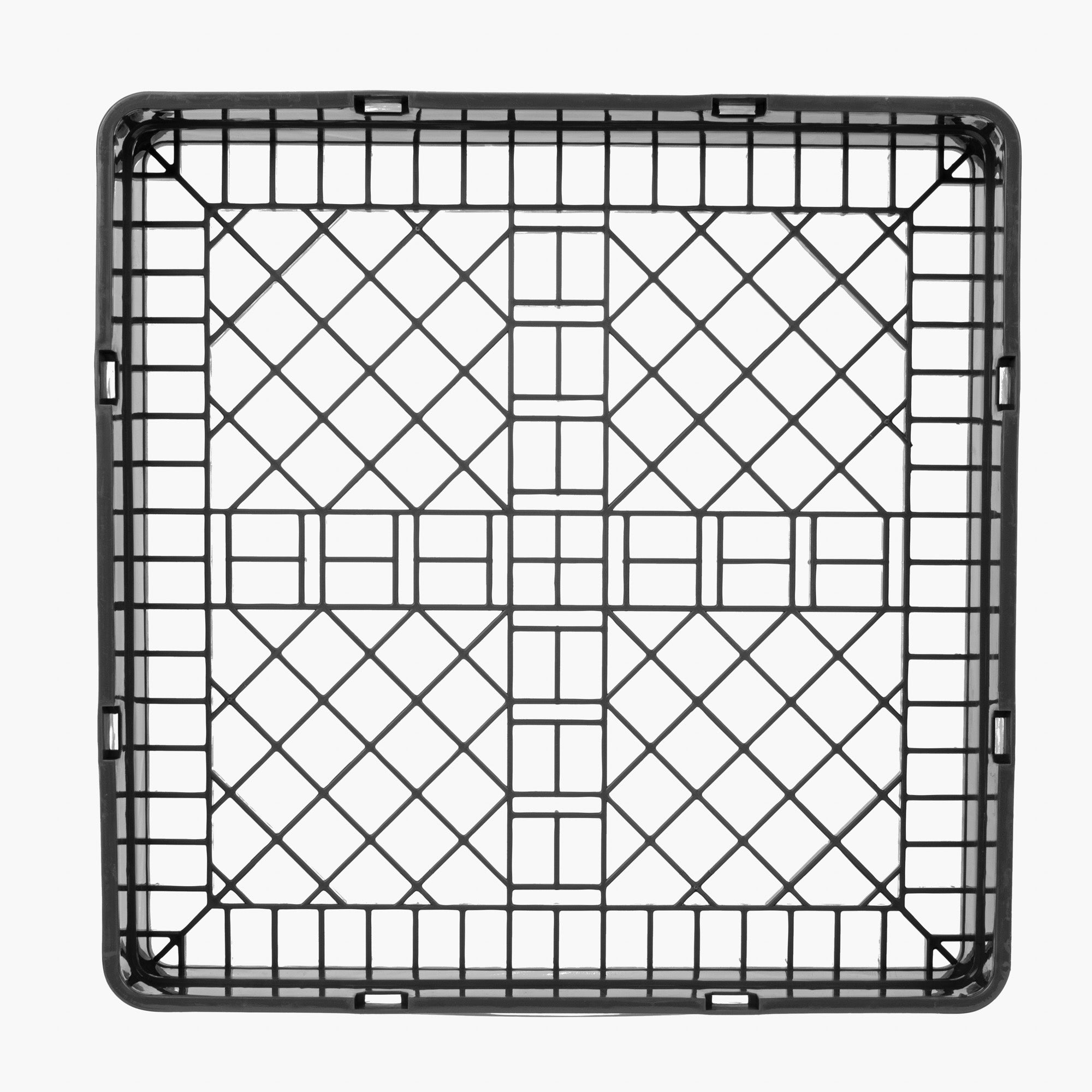 Clean Tek Professional Gray Base Rack - with Closed Sides - 19 3/4" x 19 3/4" x 4" - 1 count box