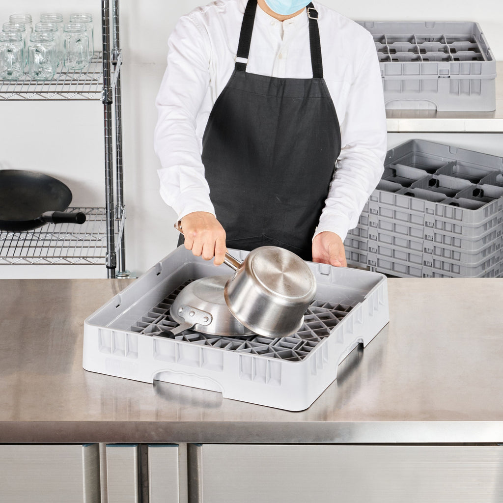 Clean Tek Professional Gray Base Rack - with Closed Sides - 19 3/4" x 19 3/4" x 4" - 1 count box