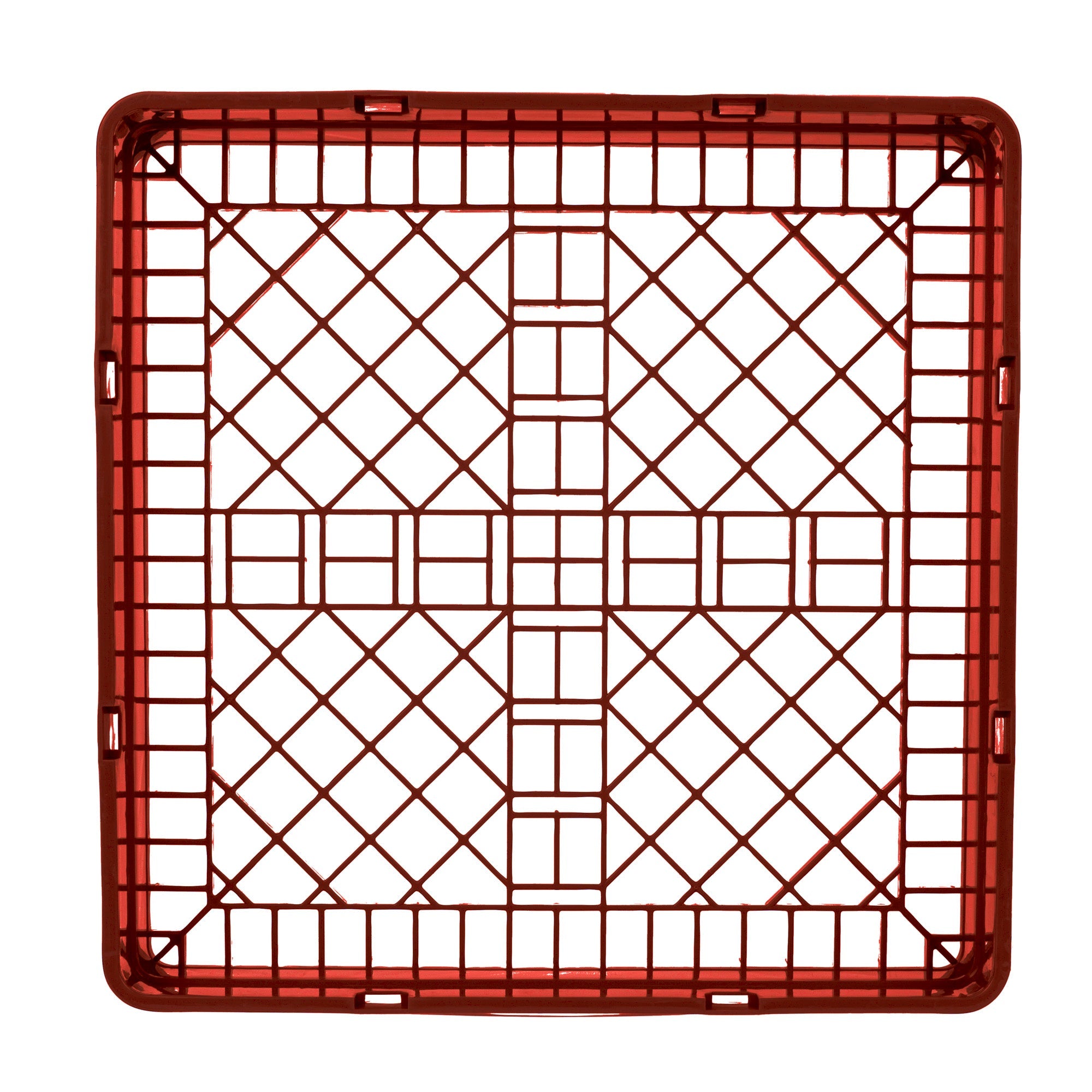 Clean Tek Professional Red Base Rack - with Closed Sides - 19 3/4" x 19 3/4" x 4" - 1 count box