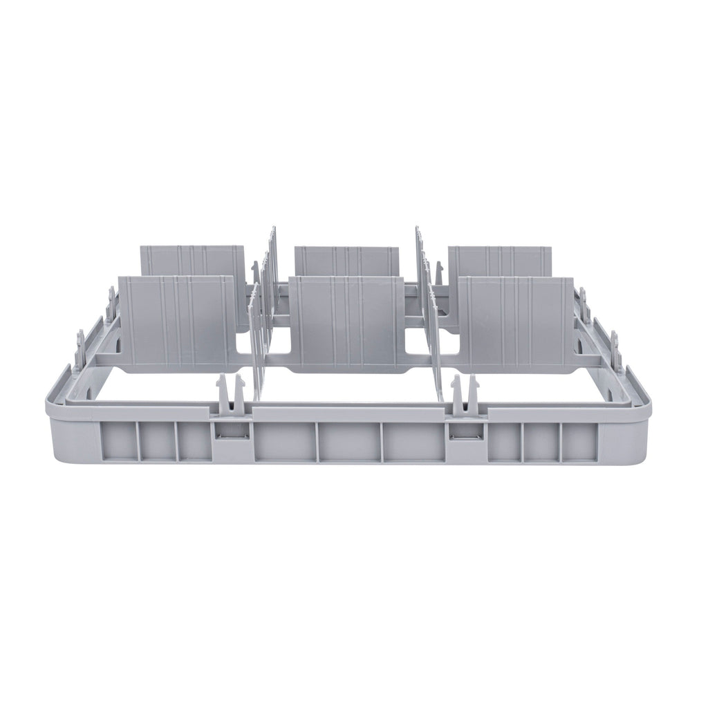 Clean Tek Professional Gray Full Drop Extender - 9 Compartments - 19 3/4" x 19 3/4" x 4 3/4" - 1 count box