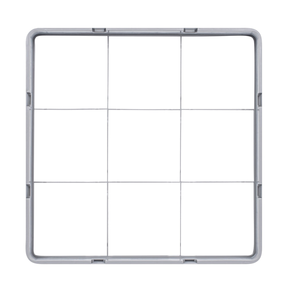 Clean Tek Professional Gray Half Drop Extender - 9 Compartments - 19 3/4" x 19 3/4" x 3" - 1 count box