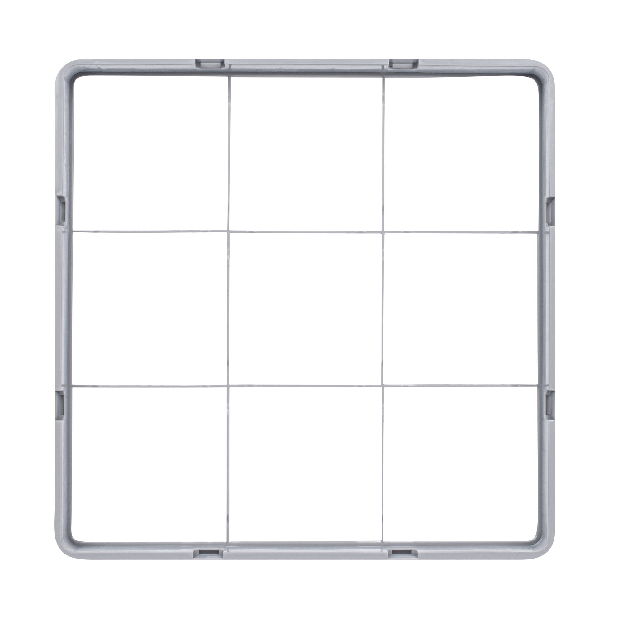 Clean Tek Professional Gray Half Drop Extender - 9 Compartments - 19 3/4" x 19 3/4" x 3" - 1 count box