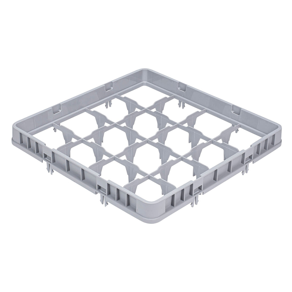 Clean Tek Professional Gray Full Drop Extender - 16 Compartments - 19 3/4" x 19 3/4" x 4 3/4" - 1 count box
