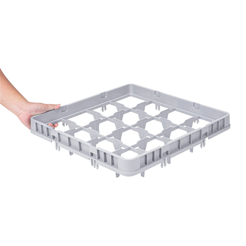 Clean Tek Professional Gray Full Drop Extender - 16 Compartments - 19 3/4" x 19 3/4" x 4 3/4" - 1 count box