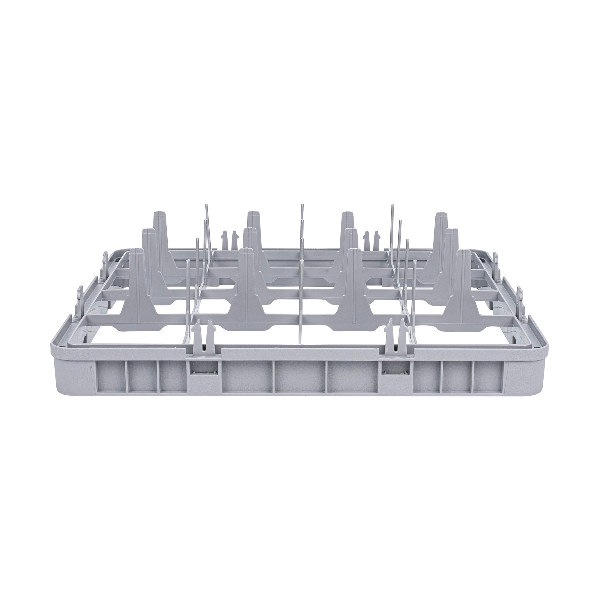 Clean Tek Professional Gray Full Drop Extender - 16 Compartments - 19 3/4" x 19 3/4" x 4 3/4" - 1 count box