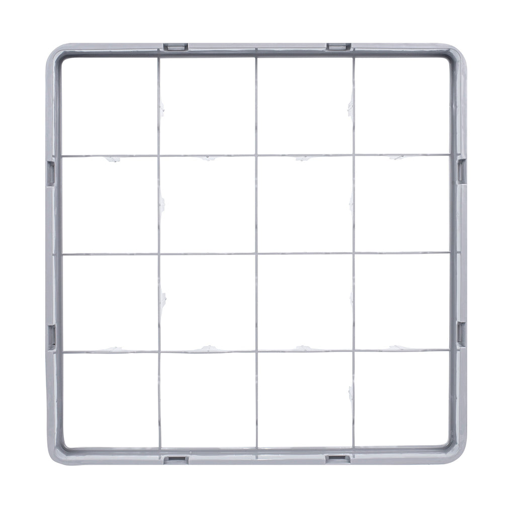 Clean Tek Professional Gray Full Drop Extender - 16 Compartments - 19 3/4" x 19 3/4" x 4 3/4" - 1 count box