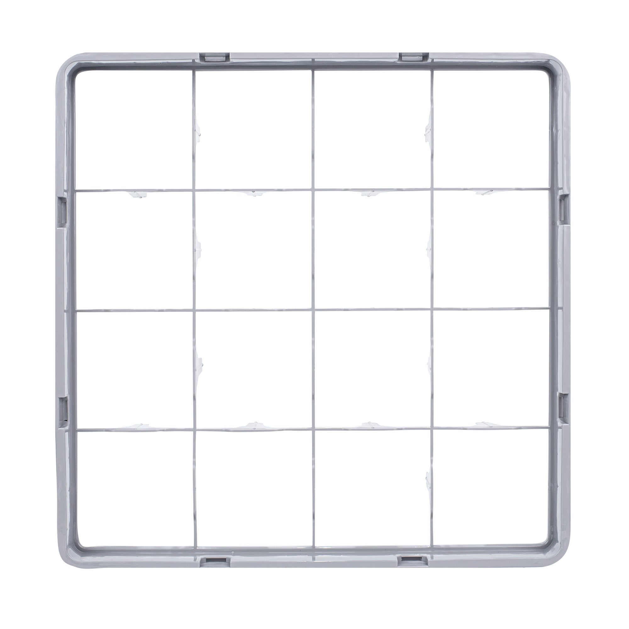 Clean Tek Professional Gray Full Drop Extender - 16 Compartments - 19 3/4" x 19 3/4" x 4 3/4" - 1 count box