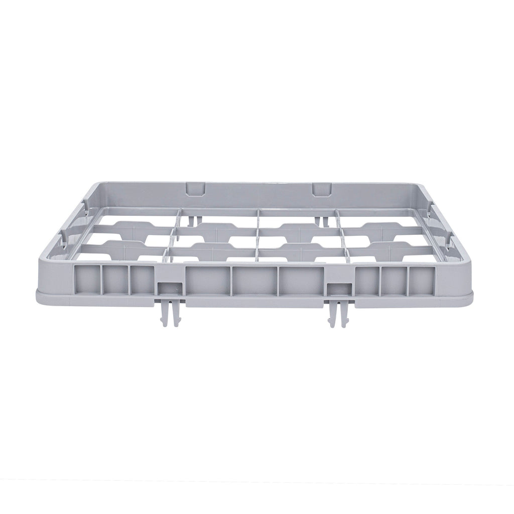 Clean Tek Professional Gray Half Drop Extender - 16 Compartments - 19 3/4" x 19 3/4" x 3" - 1 count box