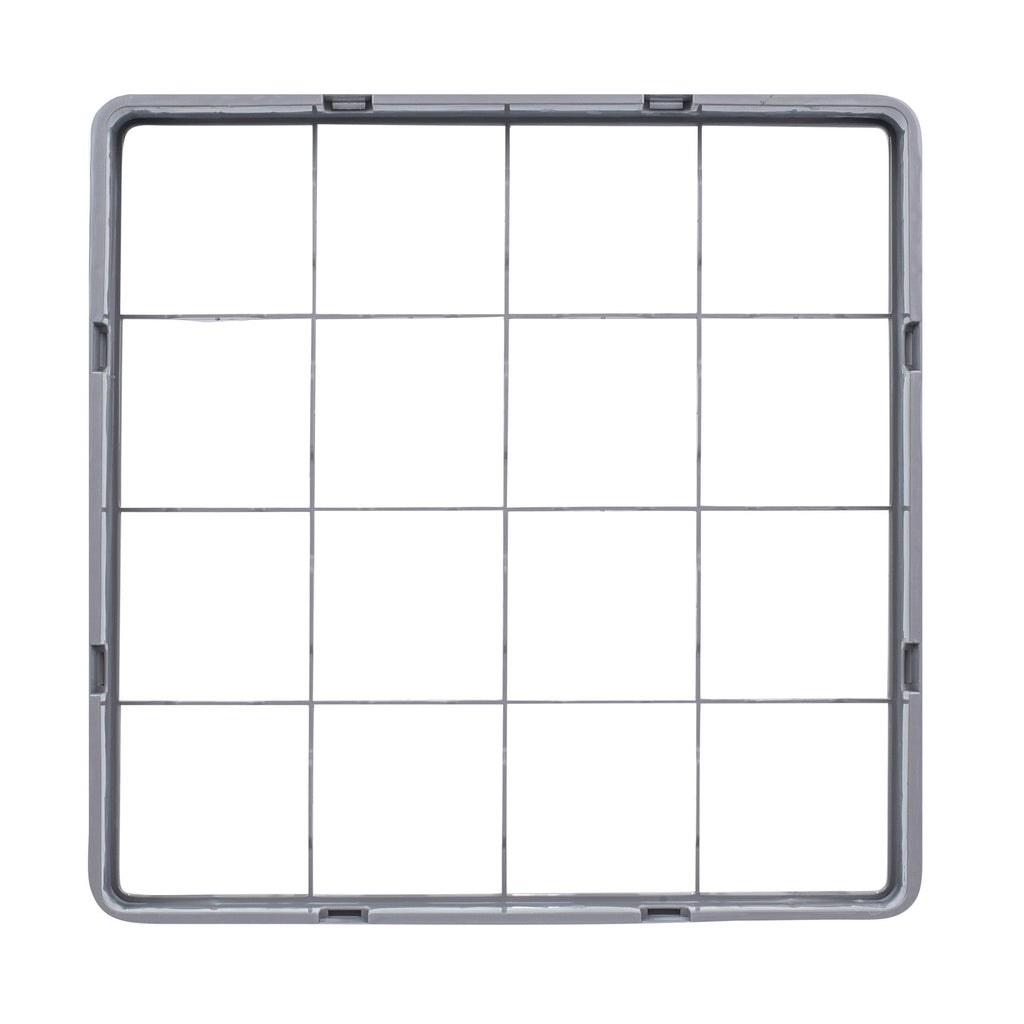 Clean Tek Professional Gray Half Drop Extender - 16 Compartments - 19 3/4" x 19 3/4" x 3" - 1 count box