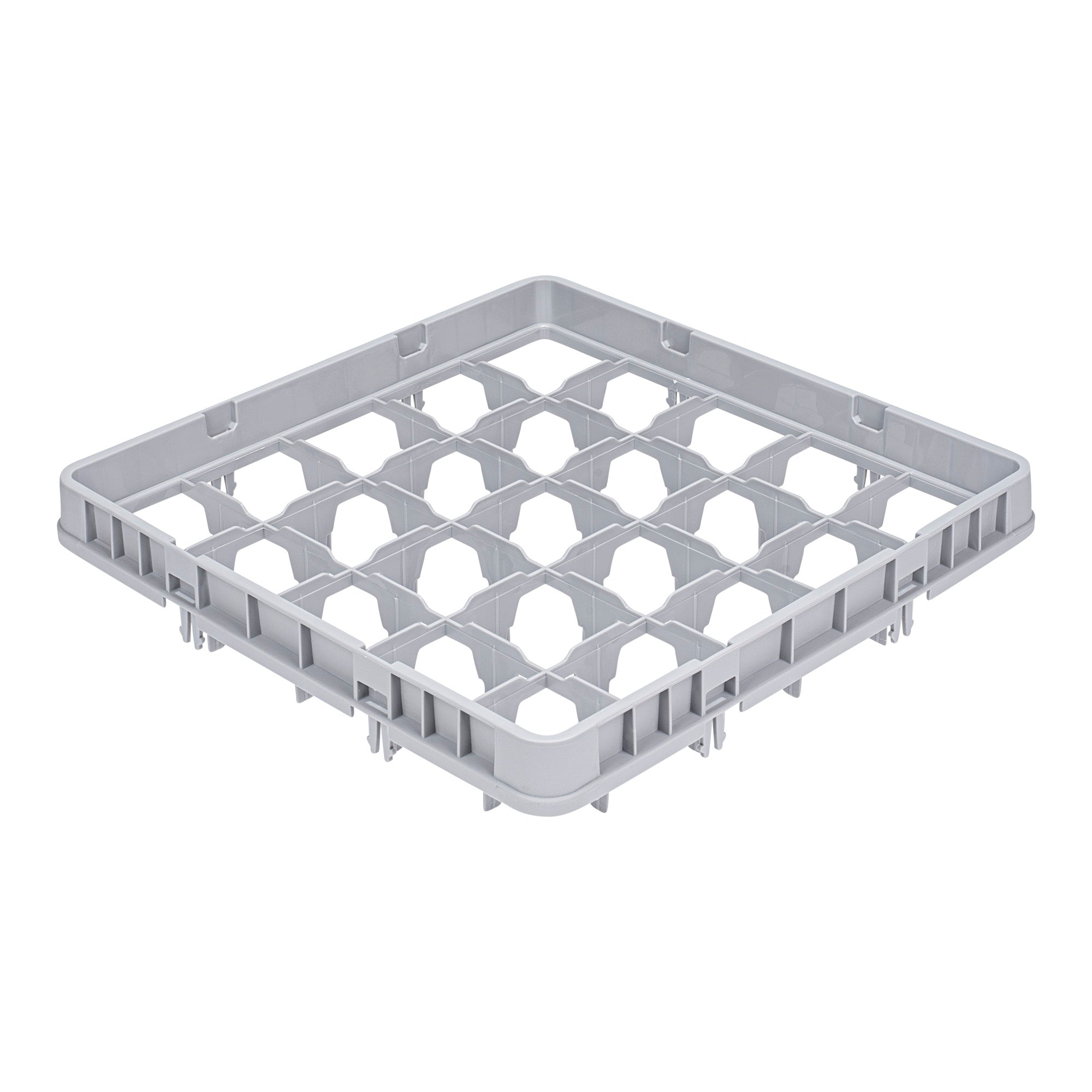 Clean Tek Professional Gray Full Drop Extender - 25 Compartments - 19 3/4" x 19 3/4" x 4 3/4" - 1 count box