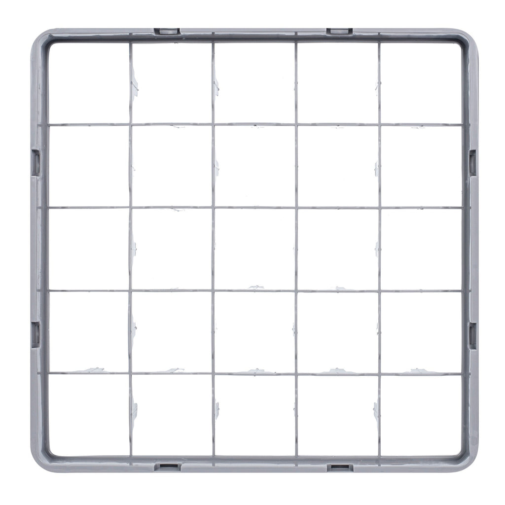 Clean Tek Professional Gray Full Drop Extender - 25 Compartments - 19 3/4" x 19 3/4" x 4 3/4" - 1 count box