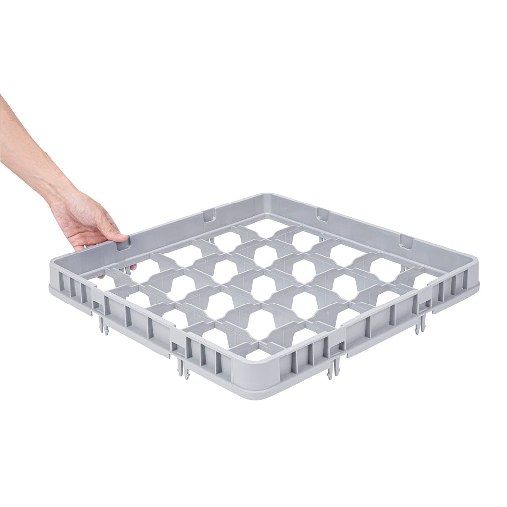 Clean Tek Professional Gray Half Drop Extender - 25 Compartments - 19 3/4" x 19 3/4" x 3" - 1 count box