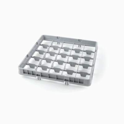 Clean Tek Professional Gray Half Drop Extender - 25 Compartments - 19 3/4" x 19 3/4" x 3" - 1 count box