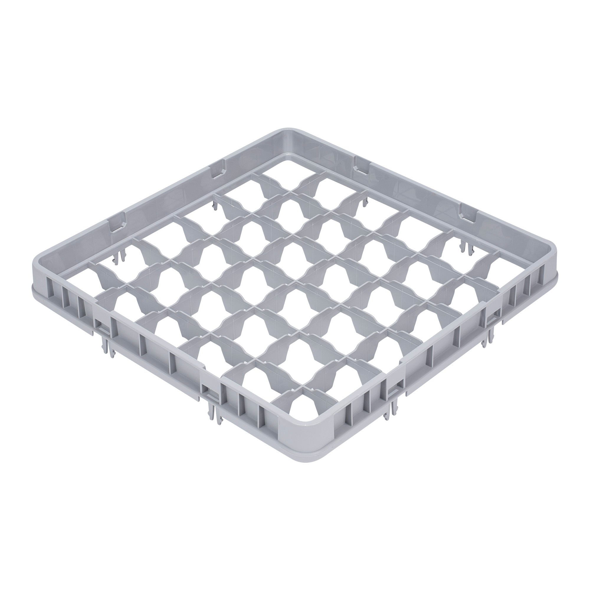 Clean Tek Professional Gray Half Drop Extender - 36 Compartments - 19 3/4" x 19 3/4" x 3" - 1 count box
