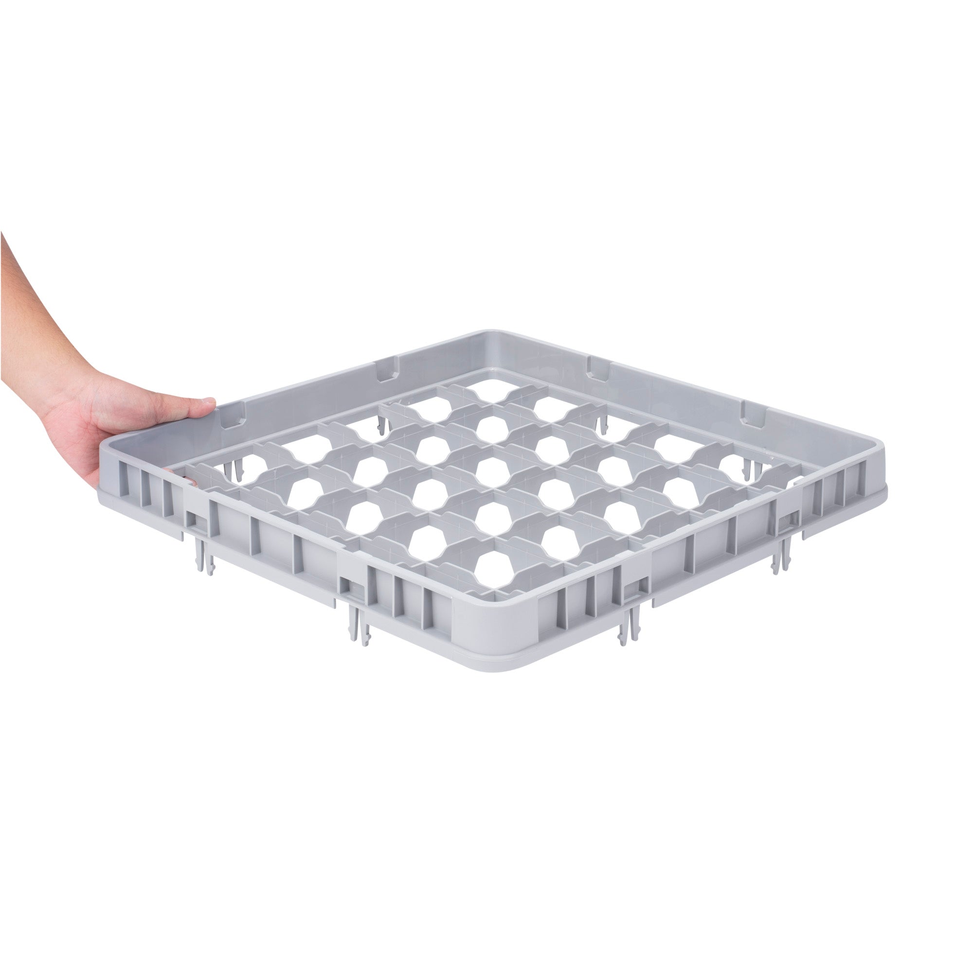 Clean Tek Professional Gray Half Drop Extender - 36 Compartments - 19 3/4" x 19 3/4" x 3" - 1 count box