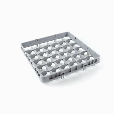 Clean Tek Professional Gray Half Drop Extender - 36 Compartments - 19 3/4" x 19 3/4" x 3" - 1 count box
