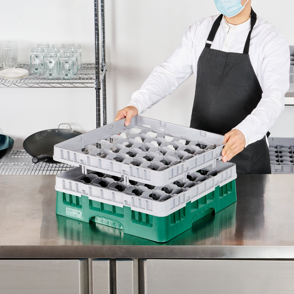 Clean Tek Professional Gray Half Drop Extender - 36 Compartments - 19 3/4" x 19 3/4" x 3" - 1 count box