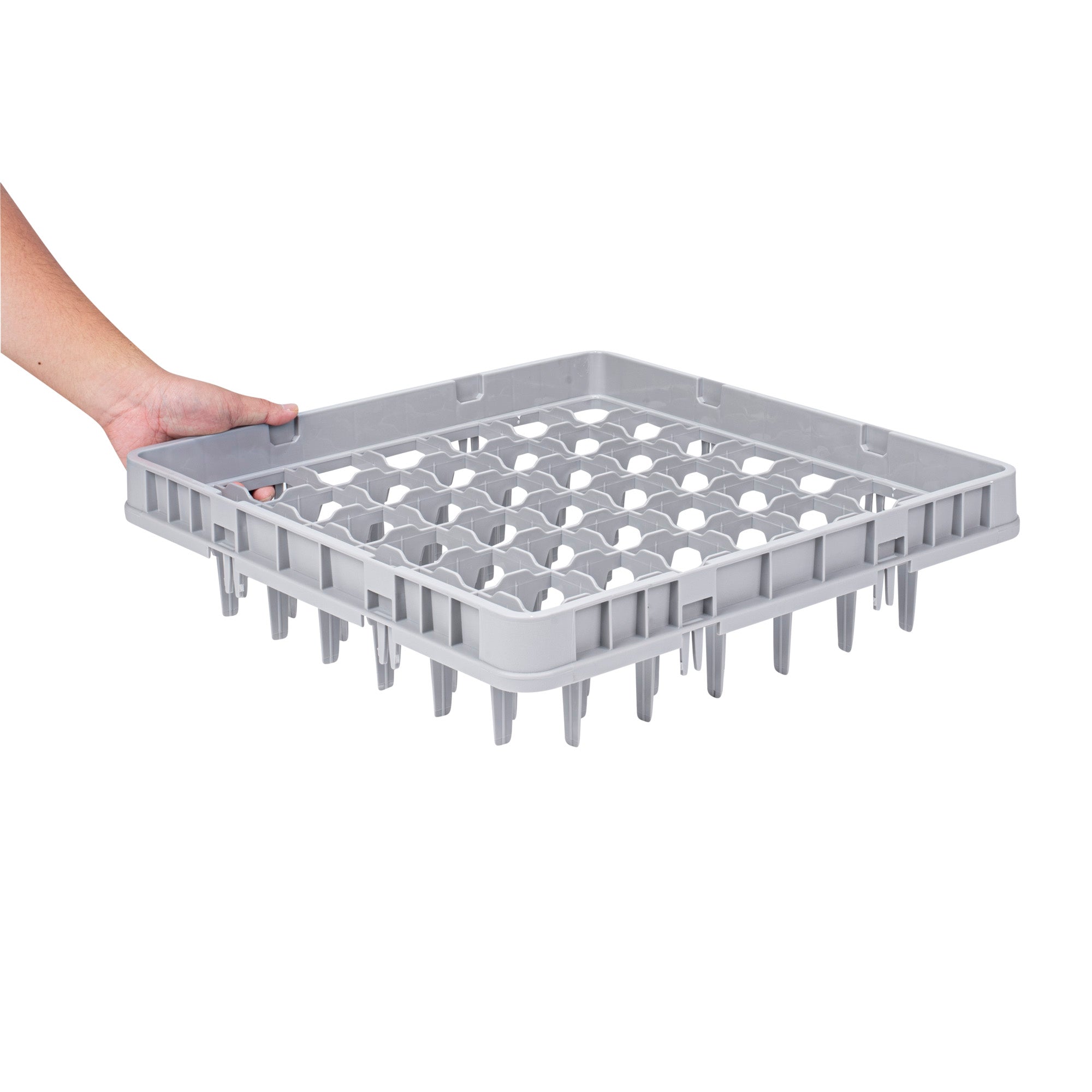 Clean Tek Professional Gray Full Drop Extender - 49 Compartments - 19 3/4" x 19 3/4" x 4 3/4" - 1 count box