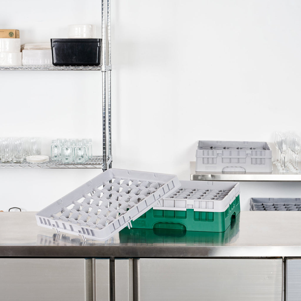 Clean Tek Professional Gray Half Drop Extender - 49 Compartments - 19 3/4" x 19 3/4" x 3" - 1 count box