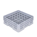 Clean Tek Professional Gray Glass Rack - 36 Compartments, 1 Full Drop and 1 Half Drop Extender - 19 3/4" x 19 3/4" x 7 1/4" - 1 count box