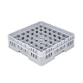 Clean Tek Professional Gray Glass Rack - 49 Compartments, 1 Full Drop Extender - 19 3/4" x 19 3/4" x 5 3/4" - 1 count box