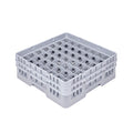 Clean Tek Professional Gray Glass Rack - 49 Compartments, 1 Full Drop and 1 Half Drop Extender - 19 3/4" x 19 3/4" x 7 1/4" - 1 count box