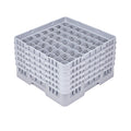 Clean Tek Professional Gray Glass Rack - 49 Compartments, 1 Full Drop and 4 Half Drop Extenders - 19 3/4" x 19 3/4" x 12 1/4" - 1 count box