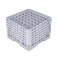 Clean Tek Professional Gray Glass Rack - 49 Compartments, 1 Full Drop and 5 Half Drop Extenders - 19 3/4" x 19 3/4" x 13 3/4" - 1 count box