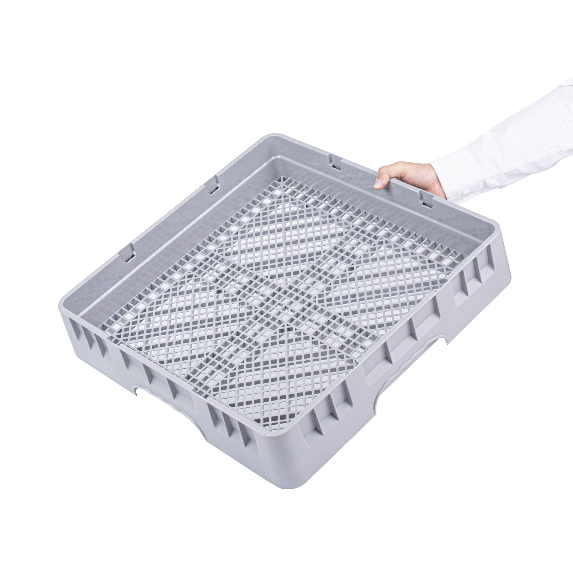 Clean Tek Professional Gray Flatware Rack - 19 3/4" x 19 3/4" x 4" - 1 count box